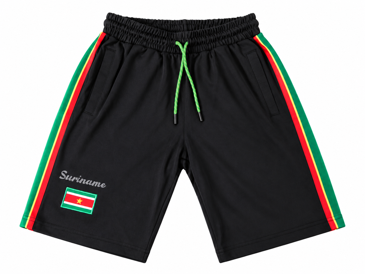 Suriname 597 Short – Zwart 🇸🇷 | Premium Culturewear